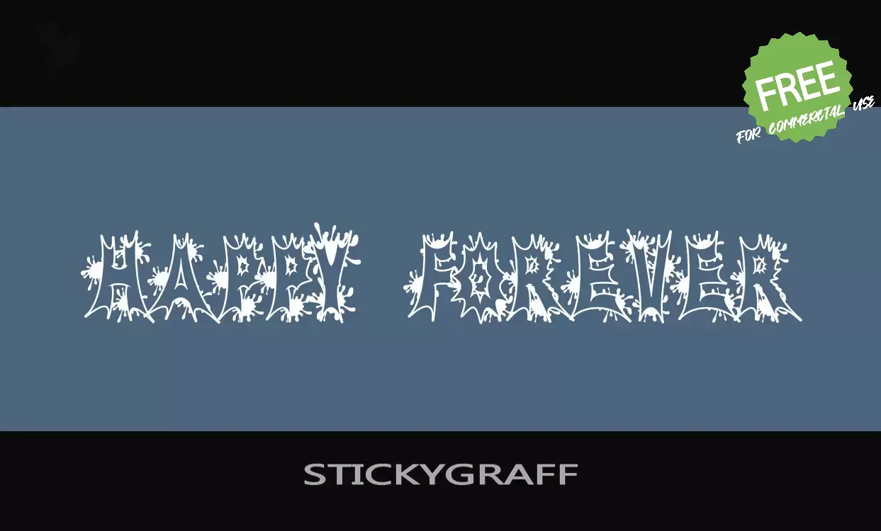 Font Sample of STICKYGRAFF