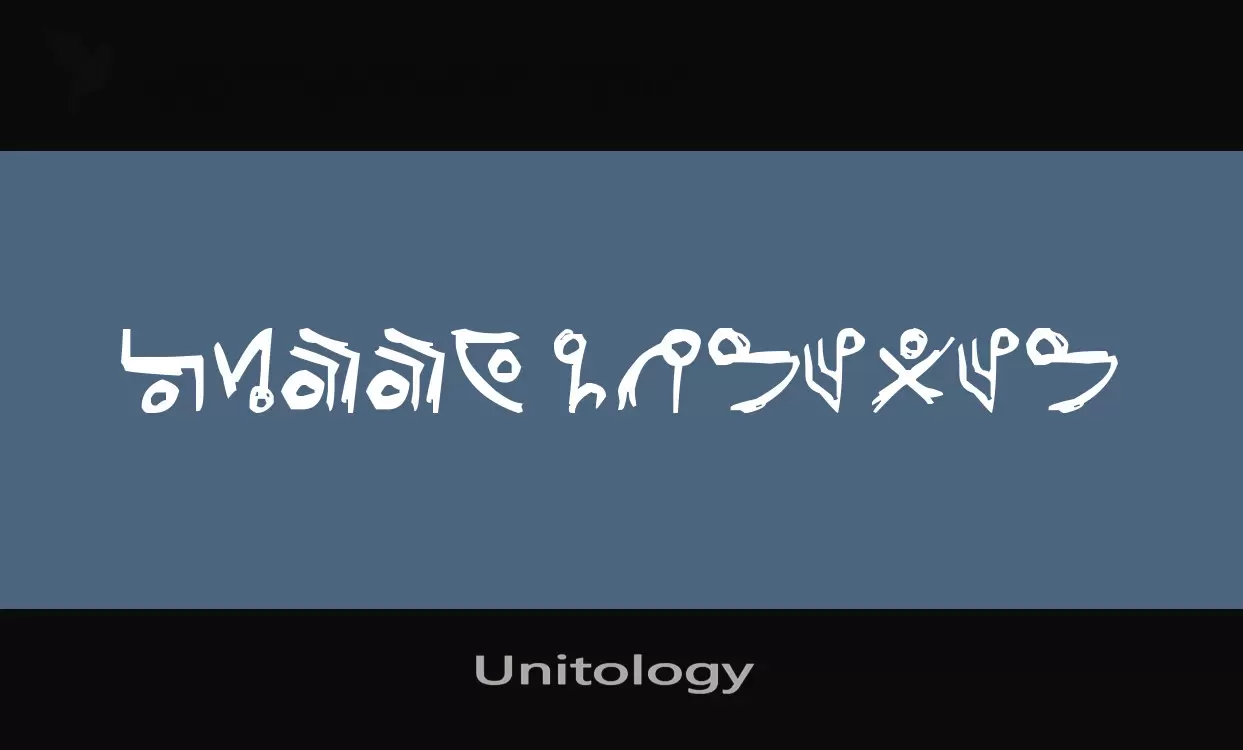 「Unitology-」字体效果图