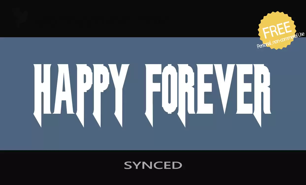 「SYNCED」字体效果图