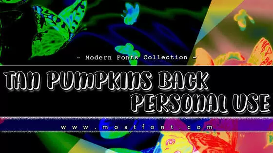 Typographic Design of TAN-PUMPKINS-BACK-PERSONAL-USE