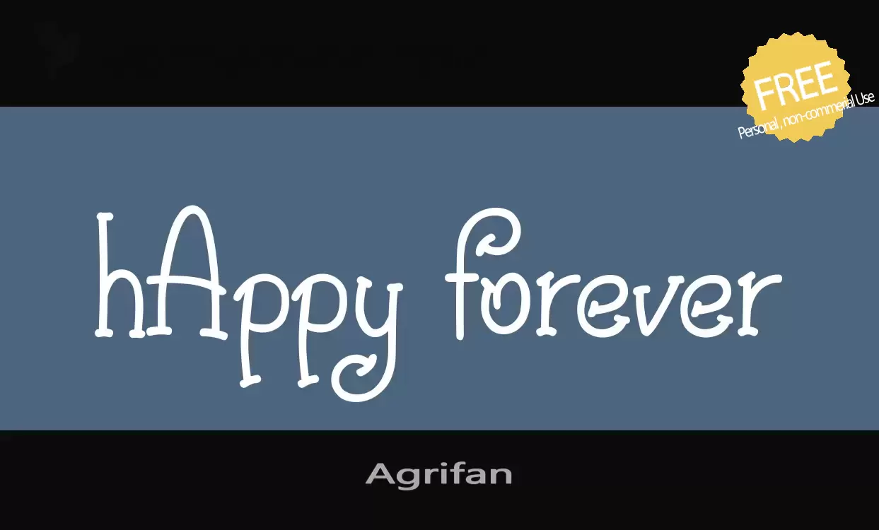 Font Sample of Agrifan