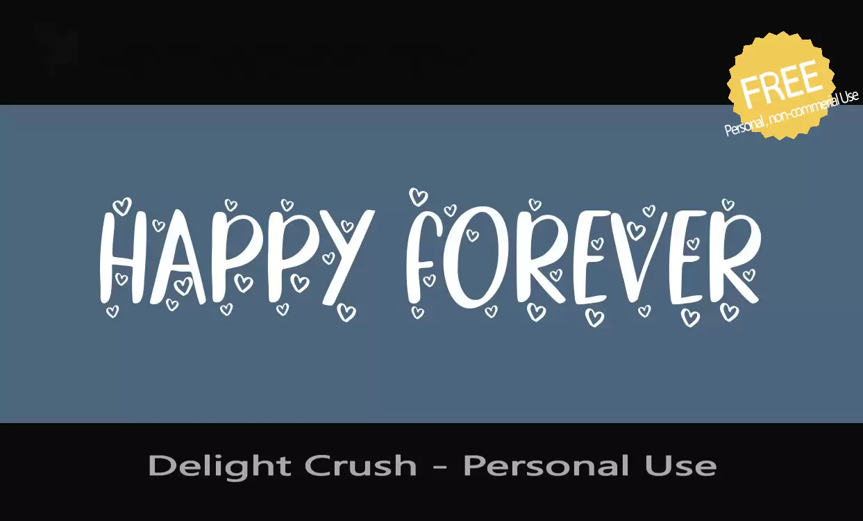 「Delight-Crush---Personal-Use」字体效果图