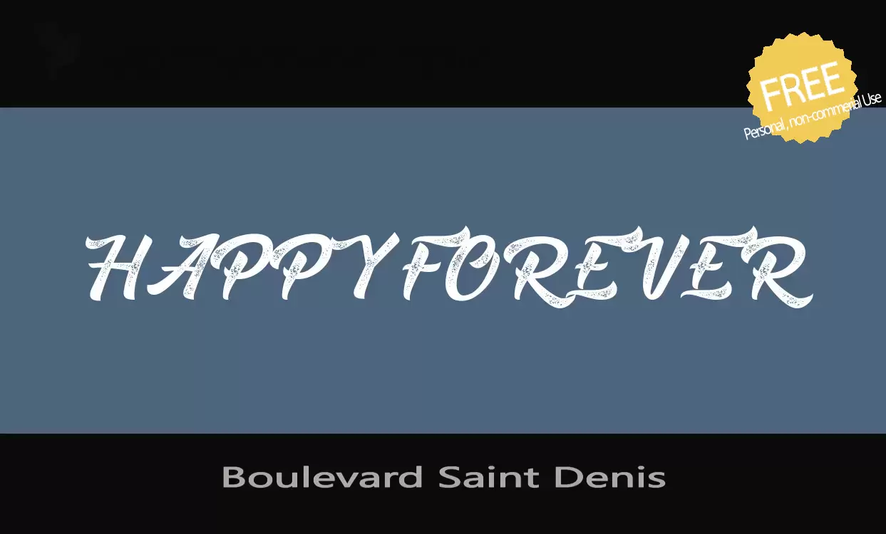 Font Sample of Boulevard-Saint-Denis