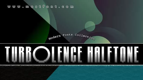 「Turb0lence-Halftone」字体排版图片