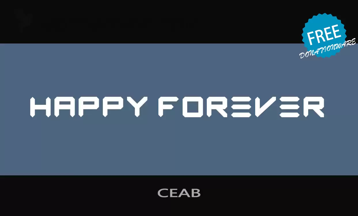 「CEAB」字体效果图