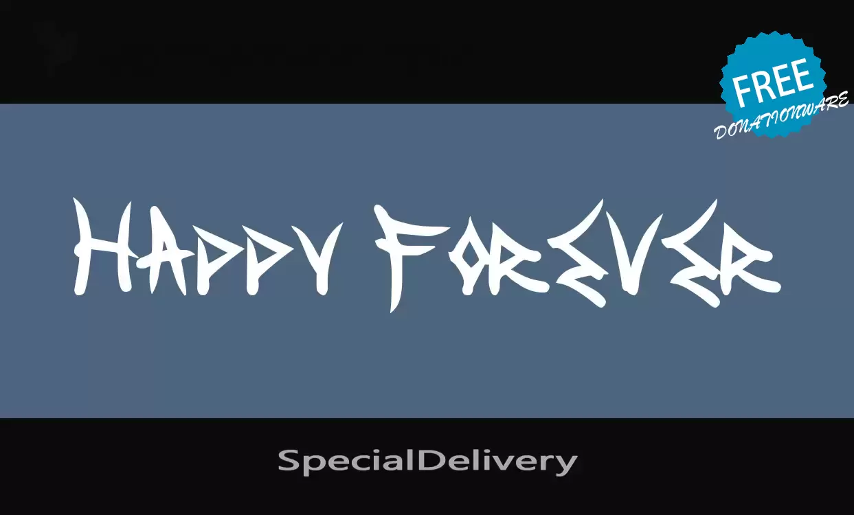 「SpecialDelivery」字体效果图