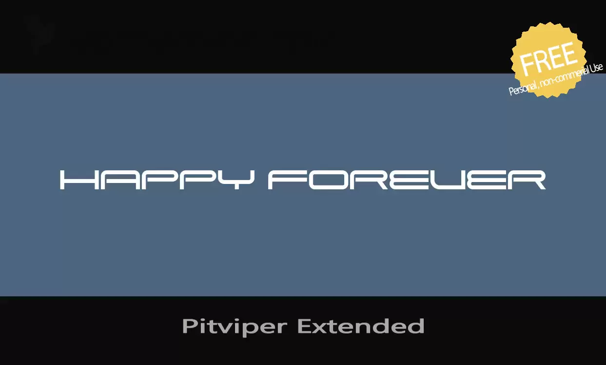 Font Sample of Pitviper-Extended