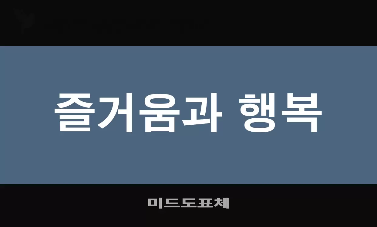 「미드도표체」字体效果图