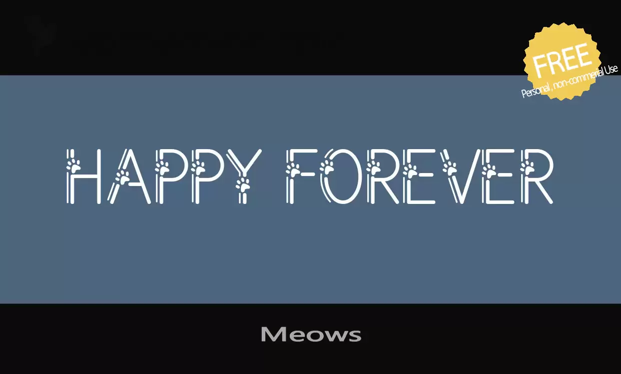 「Meows」字体效果图