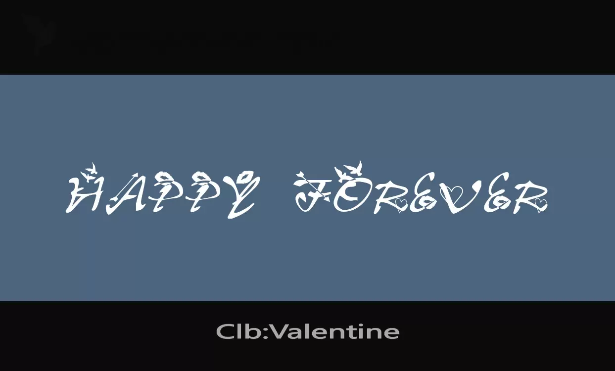 Font Sample of Clb:Valentine