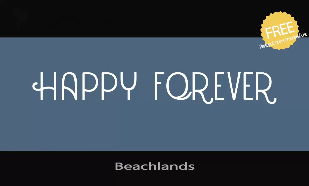 「Beachlands」字体效果图