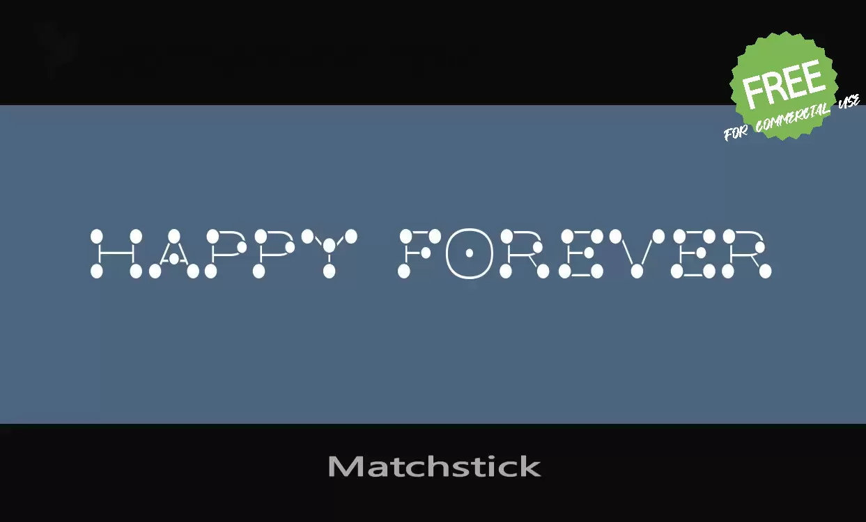 「Matchstick」字体效果图