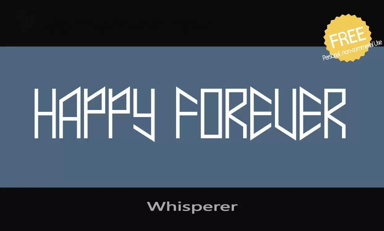 「Whisperer」字体效果图