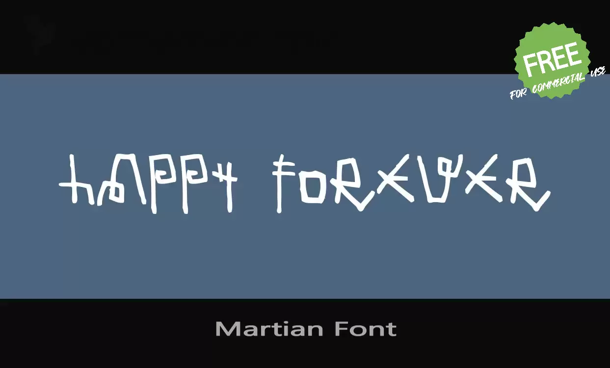 Font Sample of Martian-Font