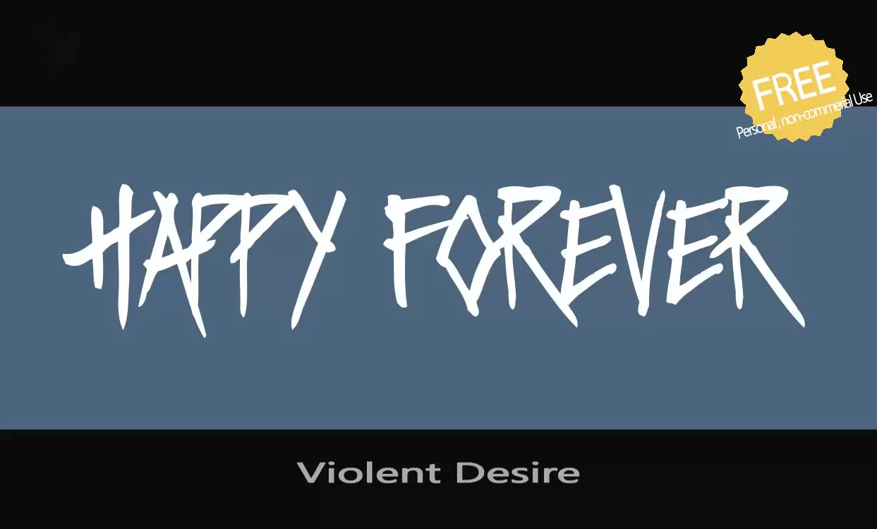 Font Sample of Violent-Desire