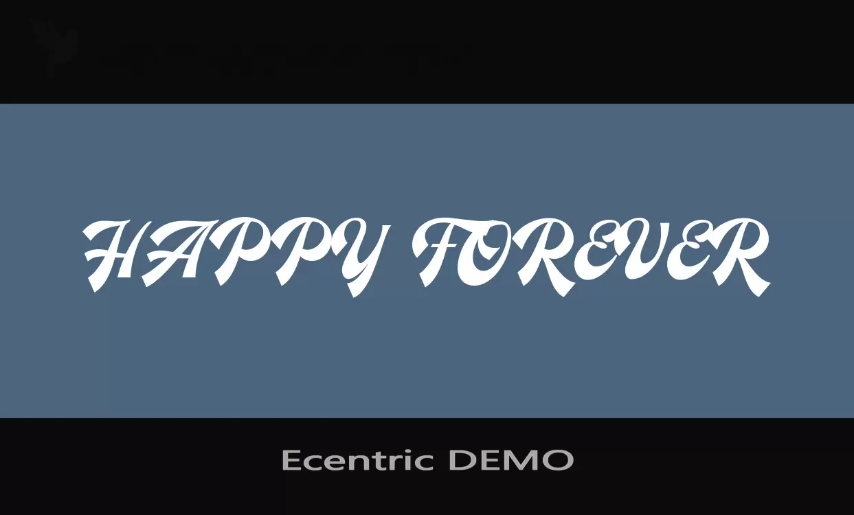 Font Sample of Ecentric-DEMO