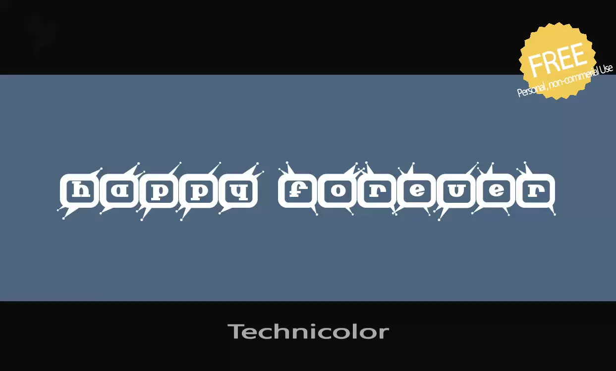 Font Sample of Technicolor