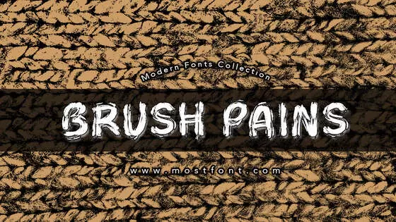 「Brush-Pains」字体排版图片