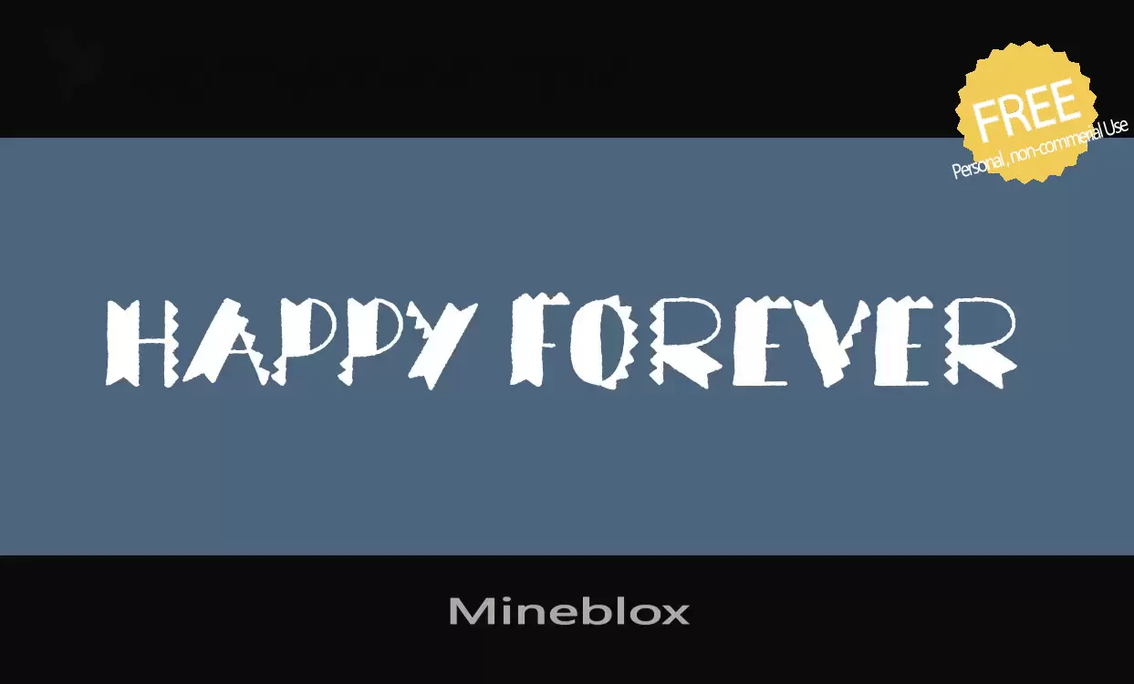 「Mineblox」字体效果图