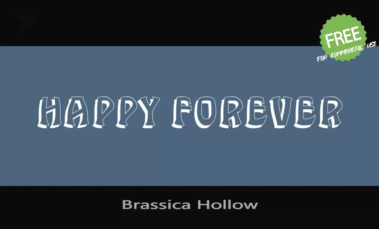 「Brassica Hollow」字体效果图