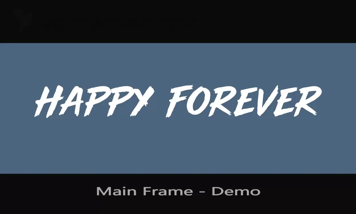 Font Sample of Main-Frame---Demo