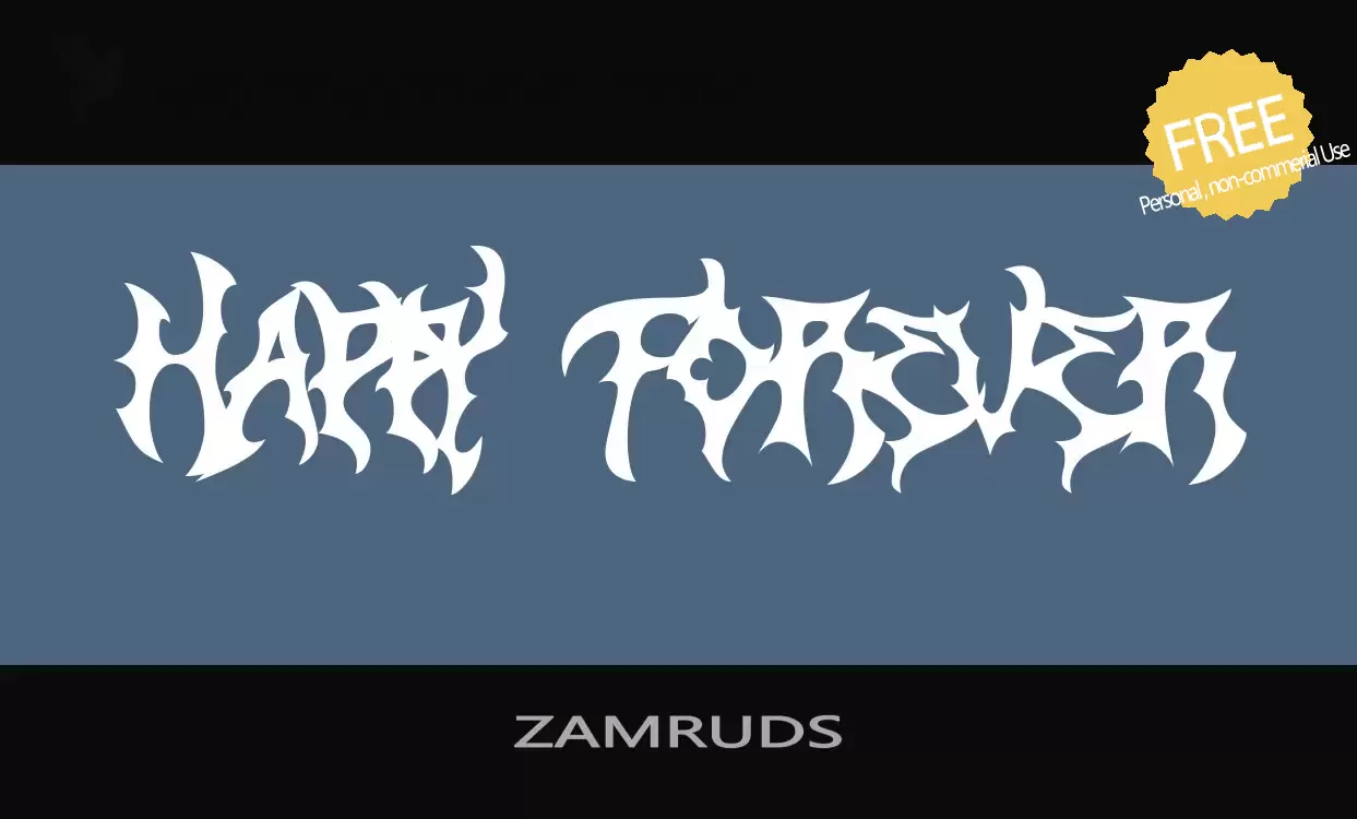 「ZAMRUDS」字体效果图