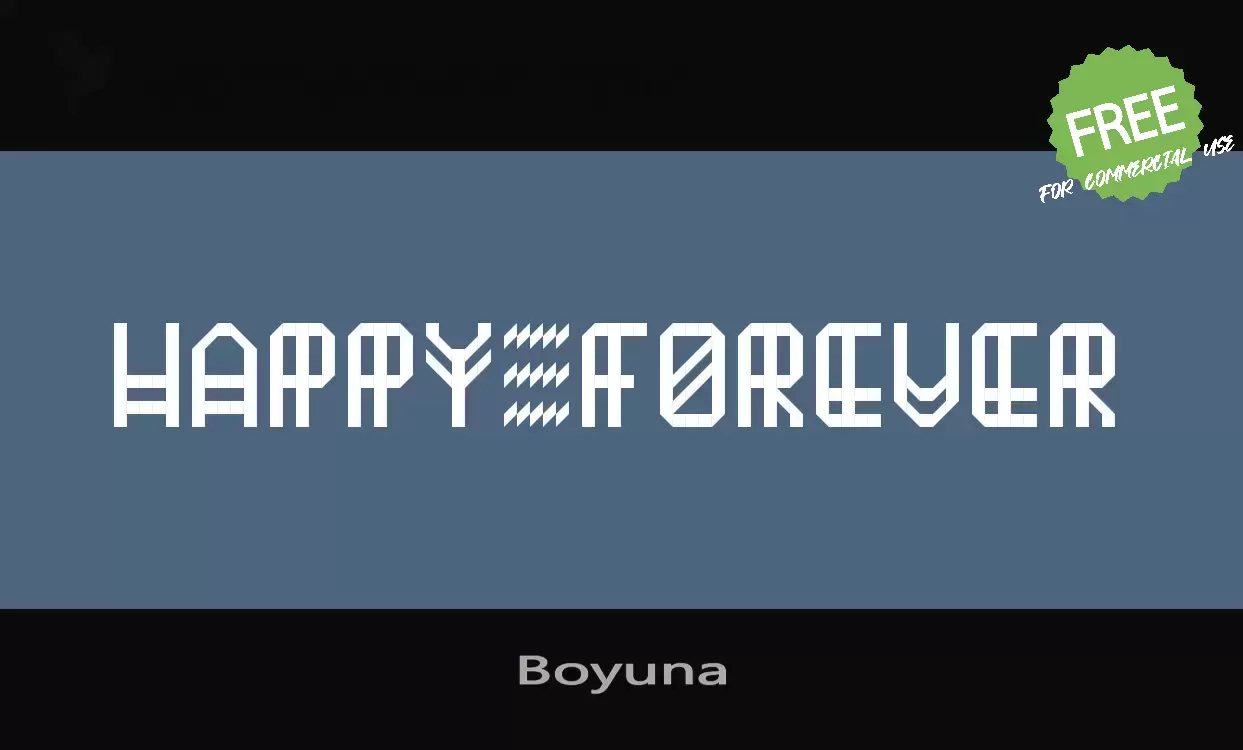 Font Sample of Boyuna