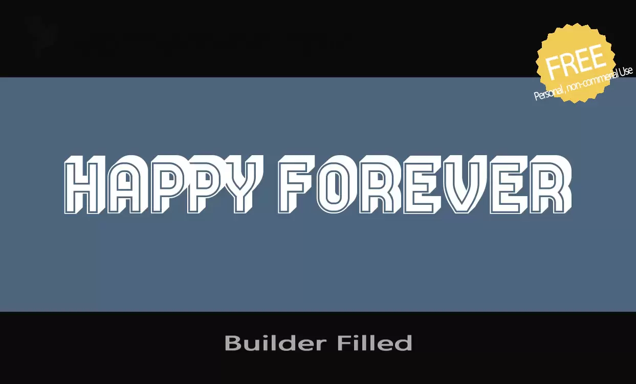 Font Sample of Builder-Filled