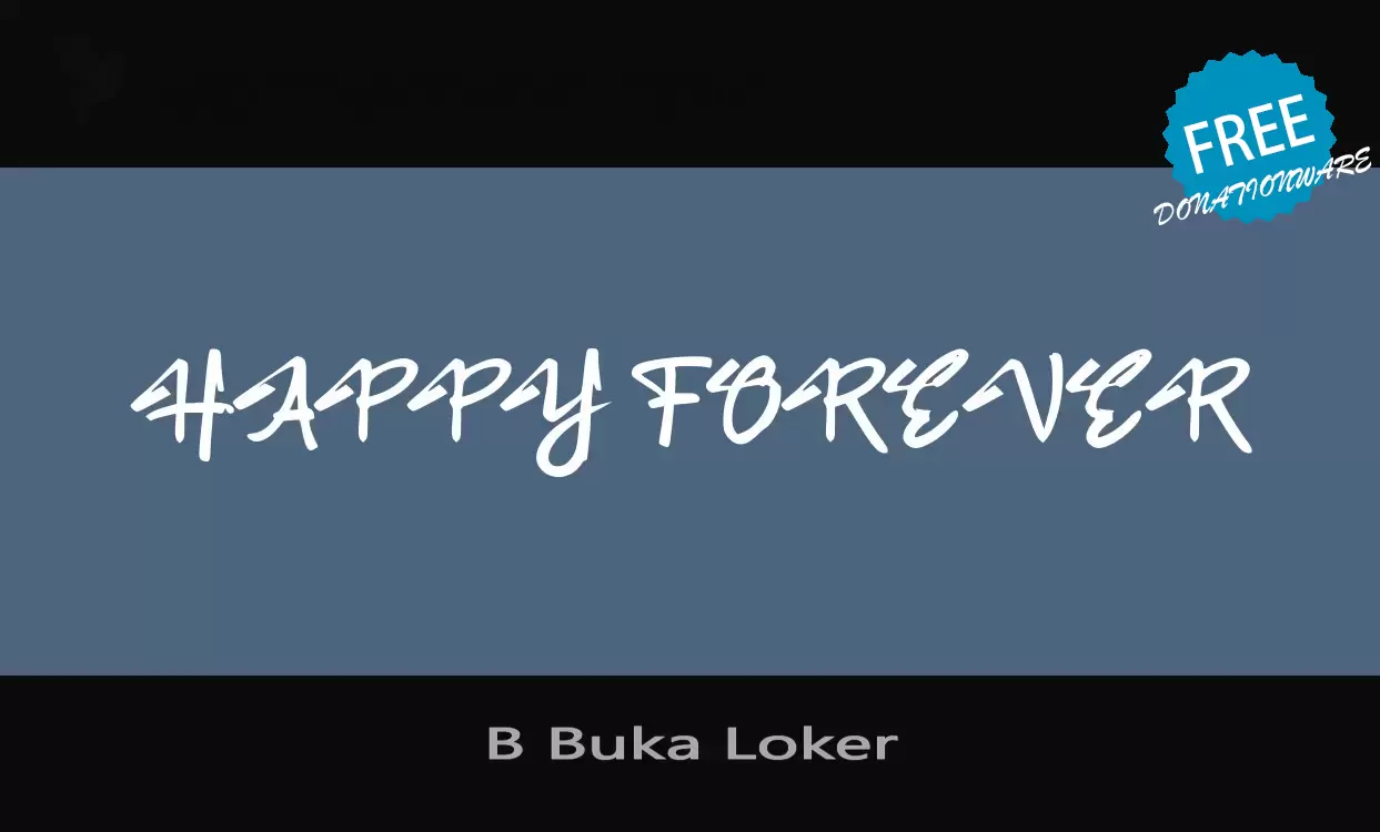 Font Sample of B-Buka-Loker