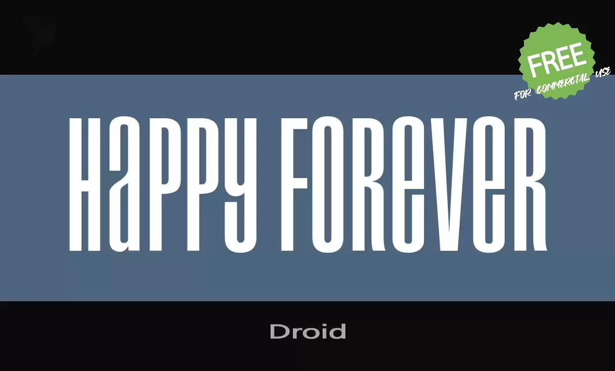 Font Sample of Droid