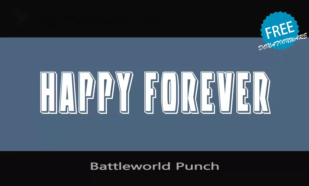 Font Sample of Battleworld-Punch