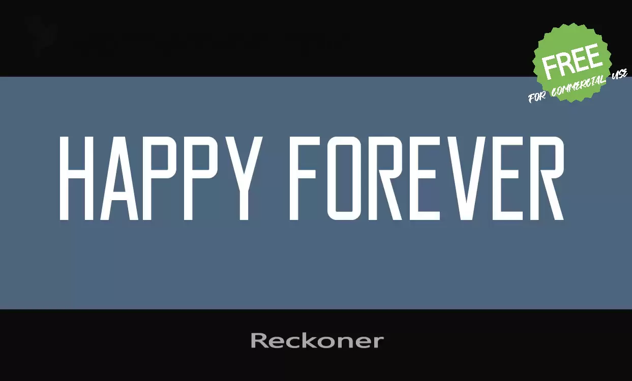 「Reckoner」字体效果图