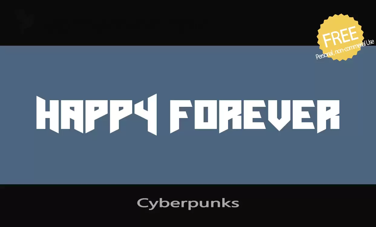 Font Sample of Cyberpunks