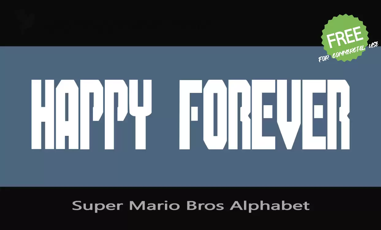 Font Sample of Super-Mario-Bros-Alphabet