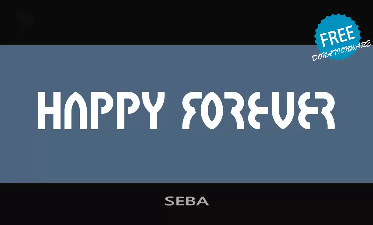 Font Sample of SEBA