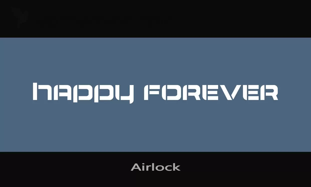 Font Sample of Airlock