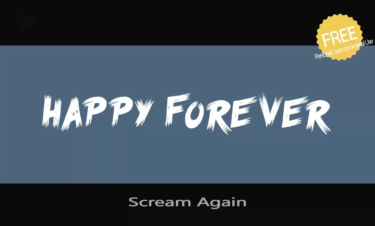 Font Sample of Scream-Again