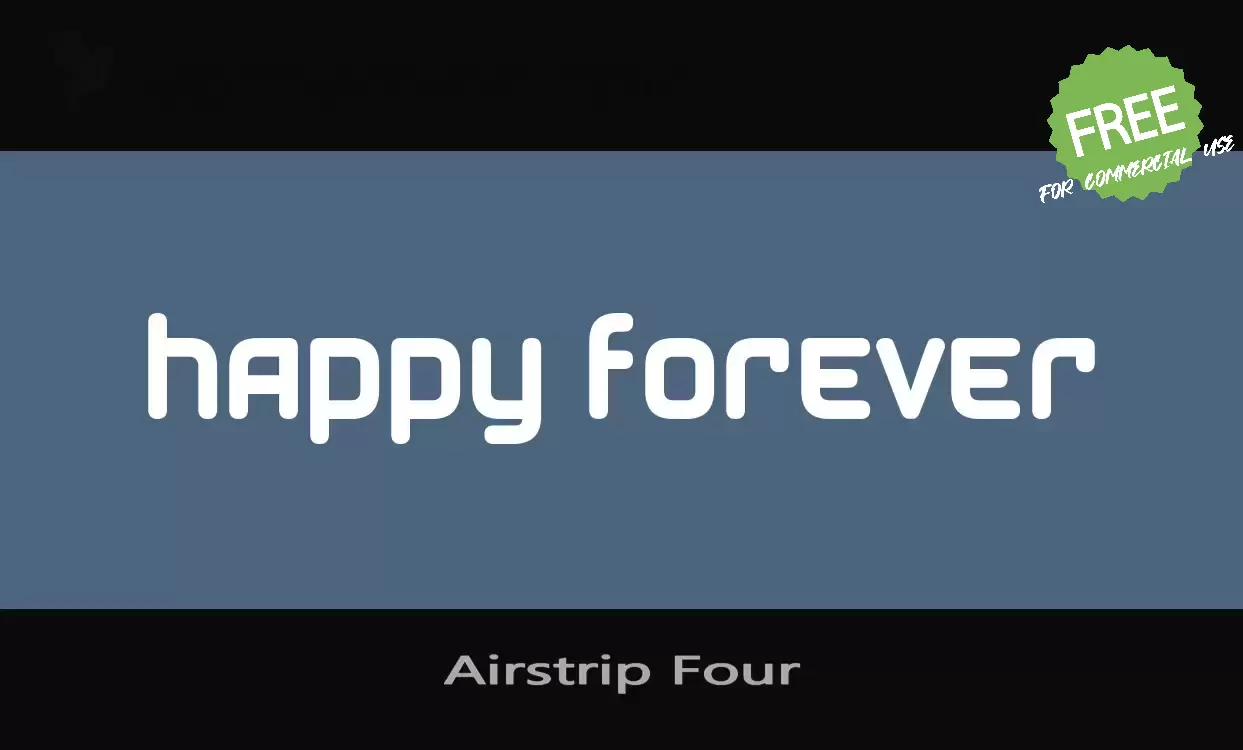 Font Sample of Airstrip-Four