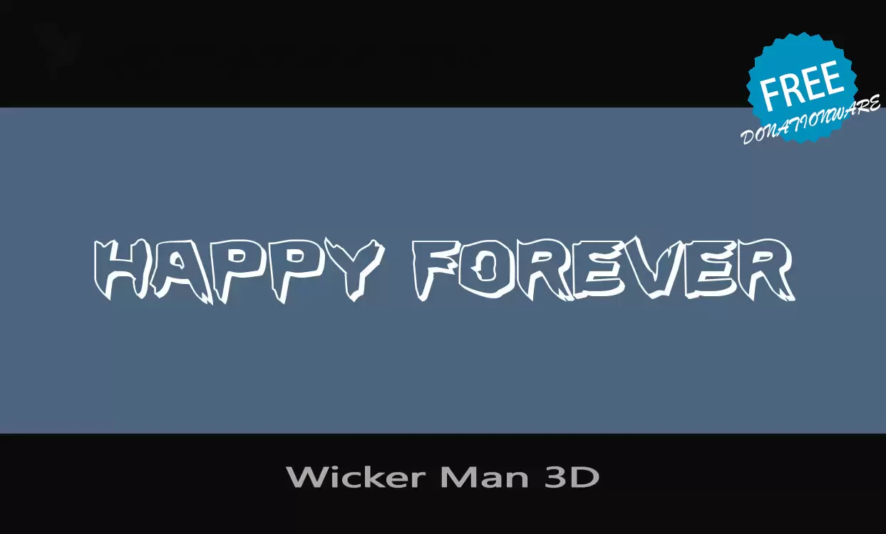 Font Sample of Wicker-Man-3D