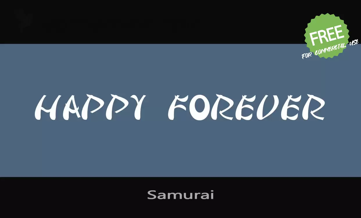 「Samurai」字体效果图