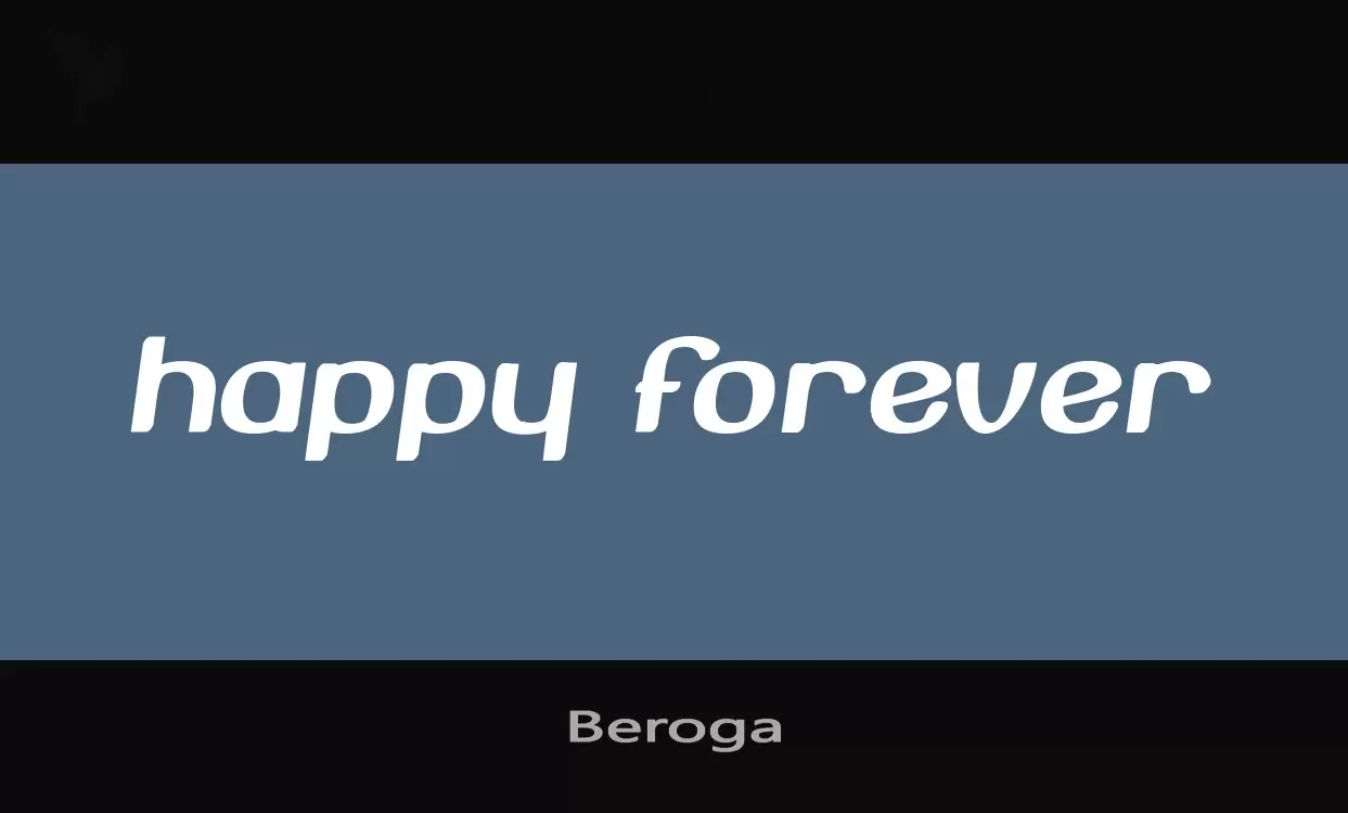 Font Sample of Beroga