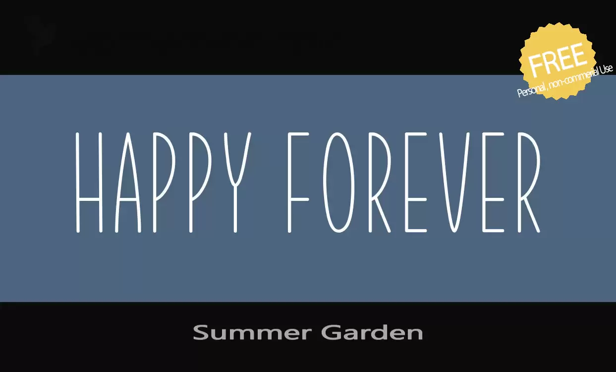 Font Sample of Summer-Garden