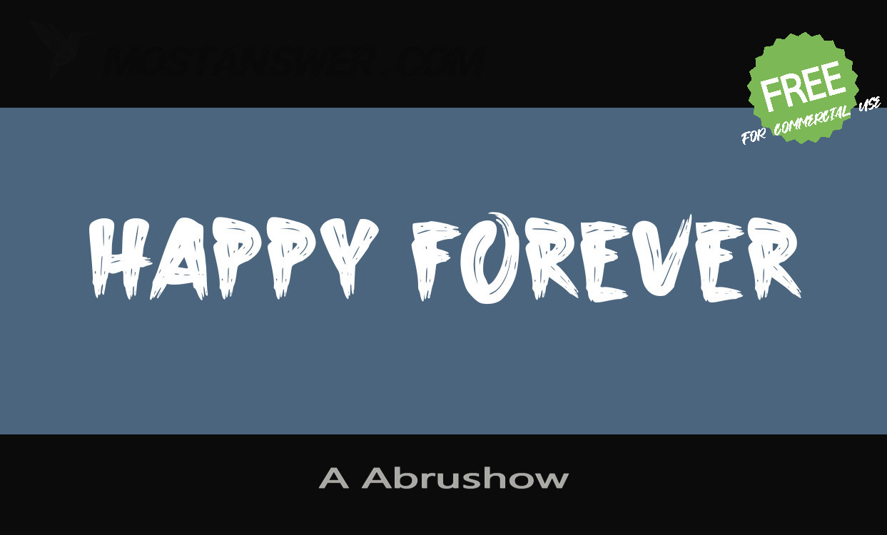 A Abrushow Font Typographic Design | mostfont.com