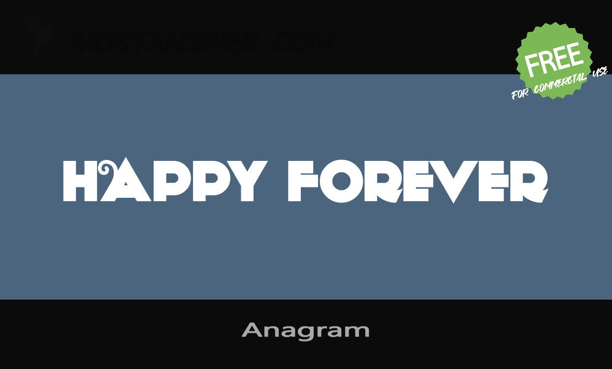 Anagram Font By Nicks Fonts