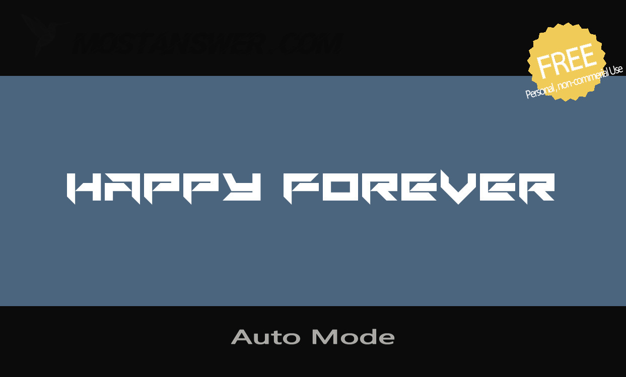 Auto Mode Font by EyeCone | mostfont.com