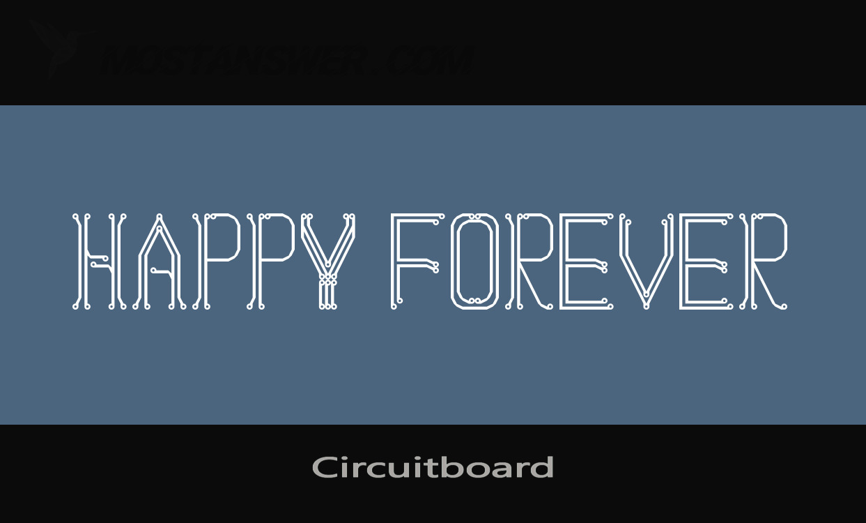 Circuitboard Font by J D | mostfont.com