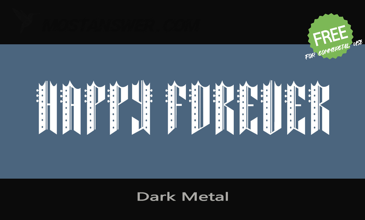 Dark Metal Font by Brenda Sosa | mostfont.com