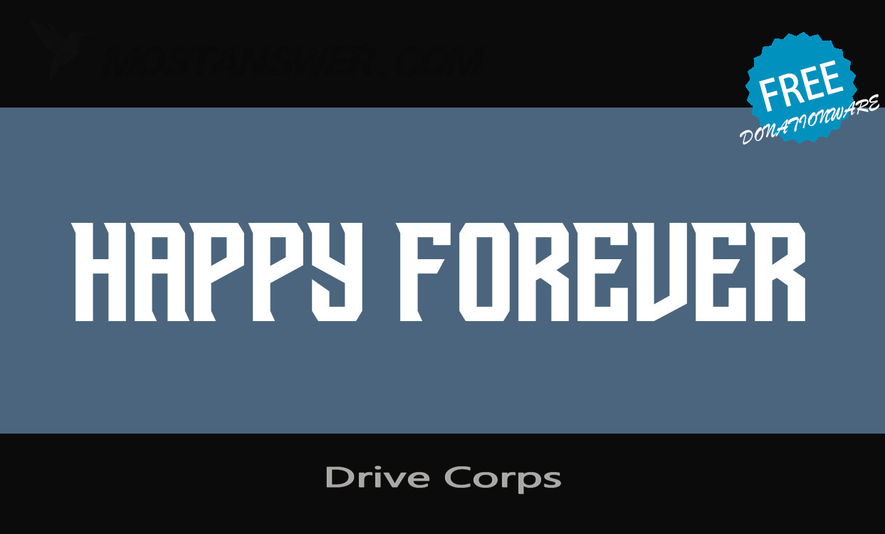 Drivecorps Font By Iconian Fonts 