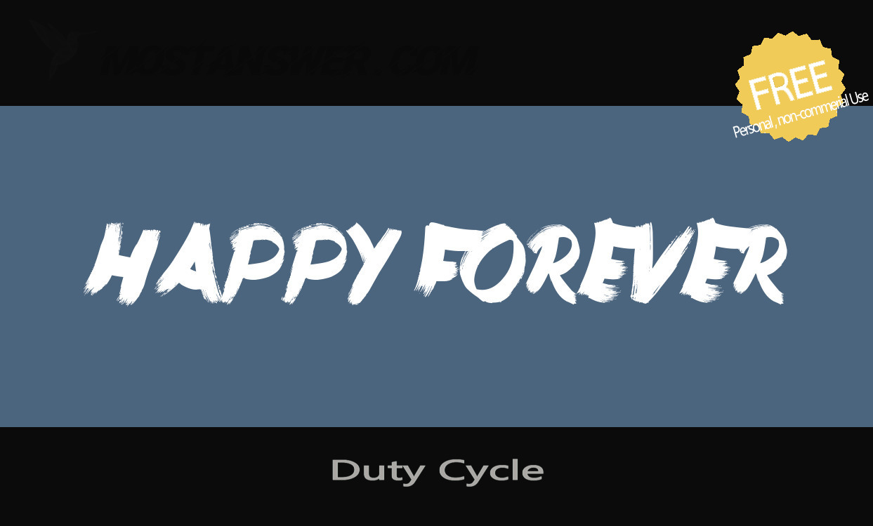 Duty Cycle Font by Jonathan S. Harris | mostfont.com