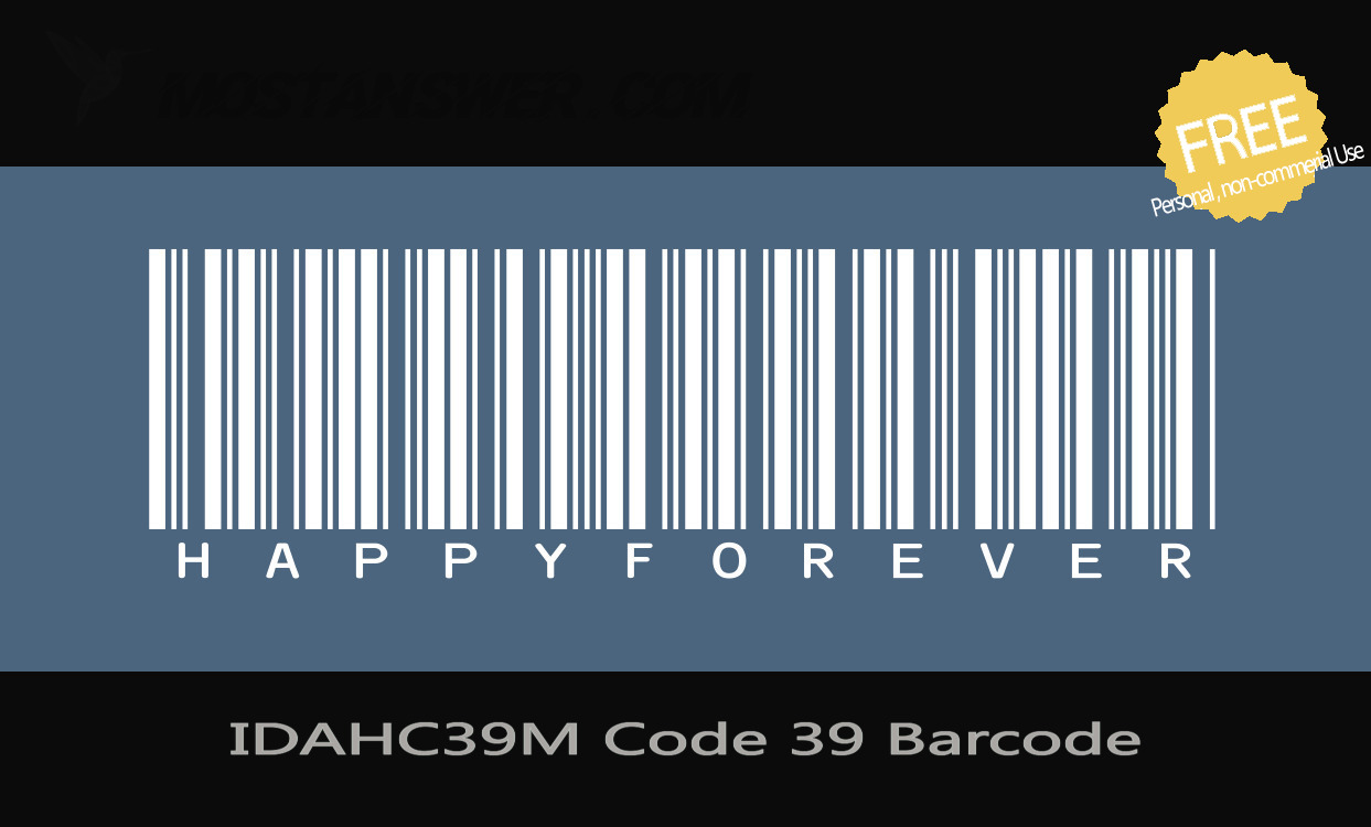 Idautomationhc39m Code 39 Barcode Font By Inc Barcode Fonts Components And 9171